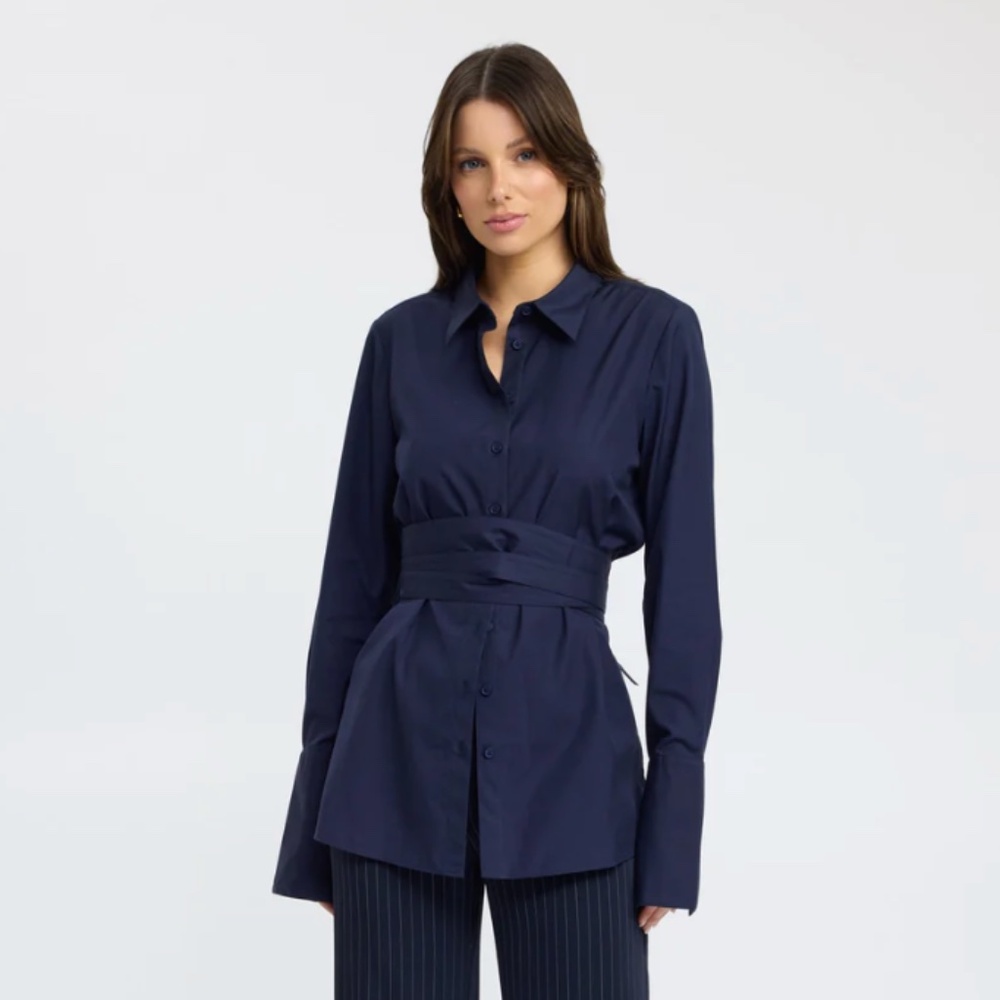 PERCY TIE BELT SHIRT